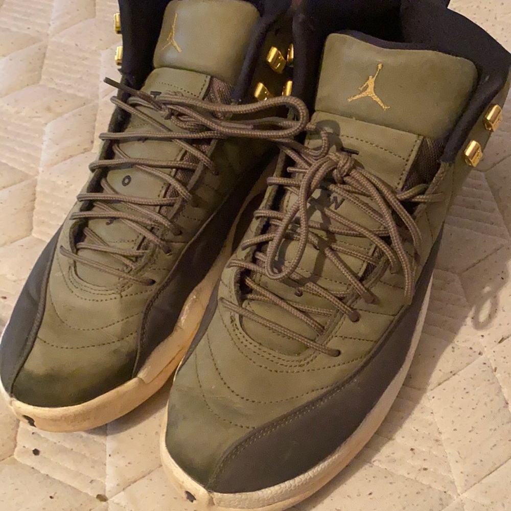 Jordan 12’s olive green